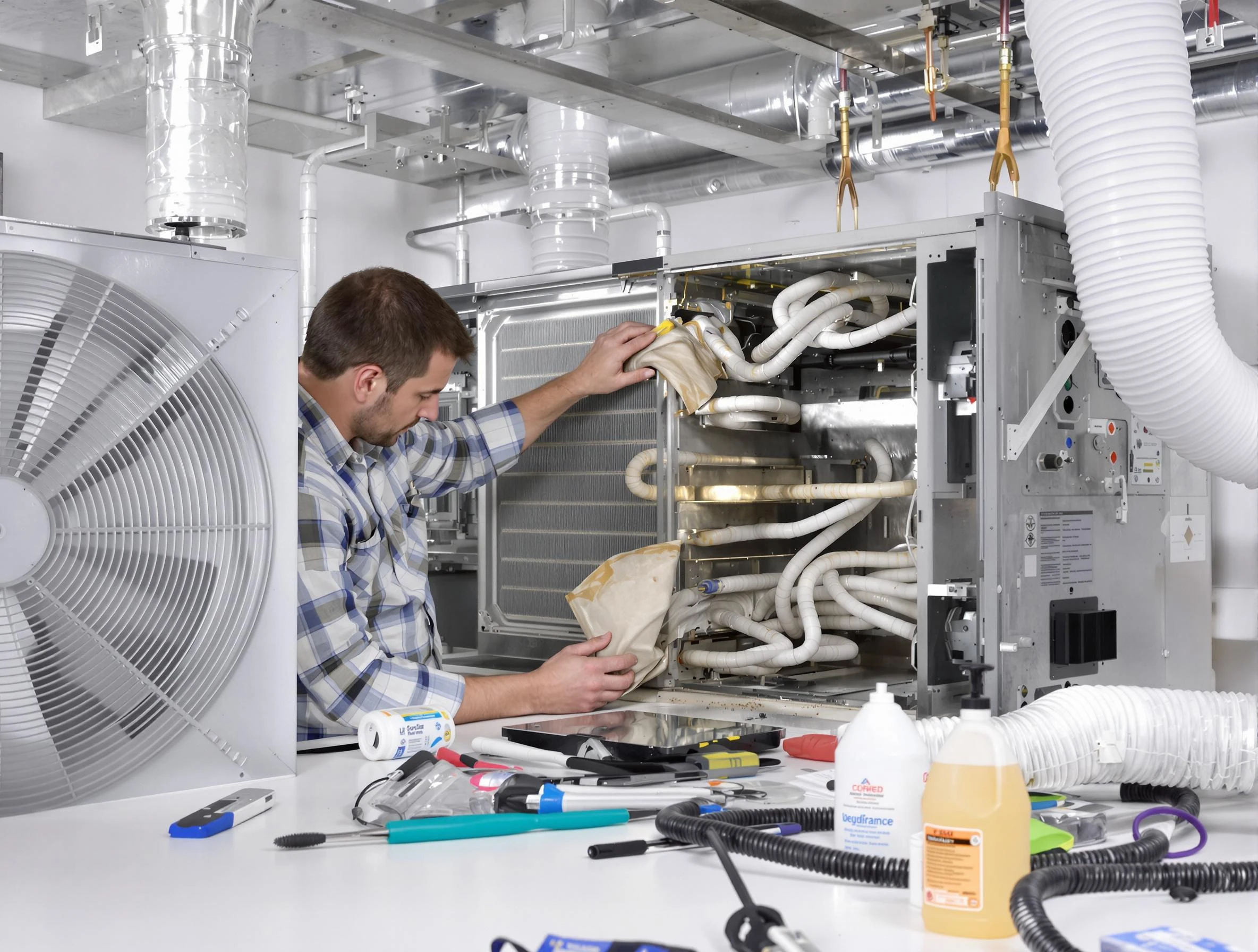 Lake Wilderness Air Duct Cleaning specialist performing precision AC coil cleaning in Lake Wilderness