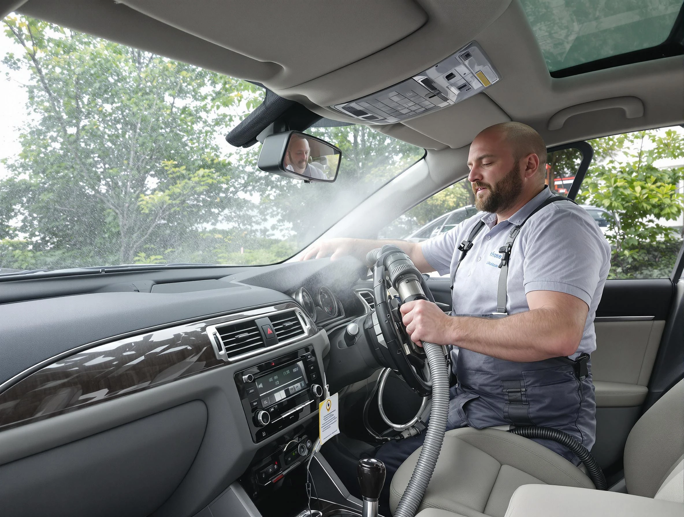 Lake Wilderness Air Duct Cleaning specialist performing professional car duct cleaning in Lake Wilderness